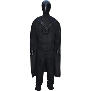 Mandalorian -Flight Suit | 4-Piece BLK Outfit with Cape | Style:(H)
